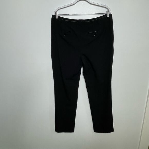 Dana Buchman Bootcut Pants Trouser High Rise Flat Front Flared Leg Black 12 - Picture 2 of 12